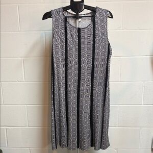 Size XL Christopher & Banks Black and White Spandex Dress